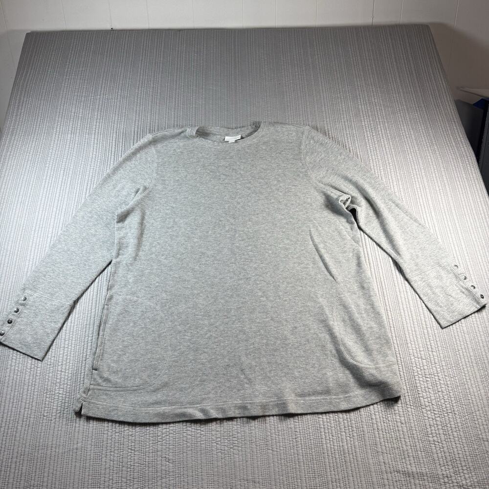 J. Jill Shirt Long Sleeve Ribbed Knit Women’s XL Capsule Wardrobe Normcore